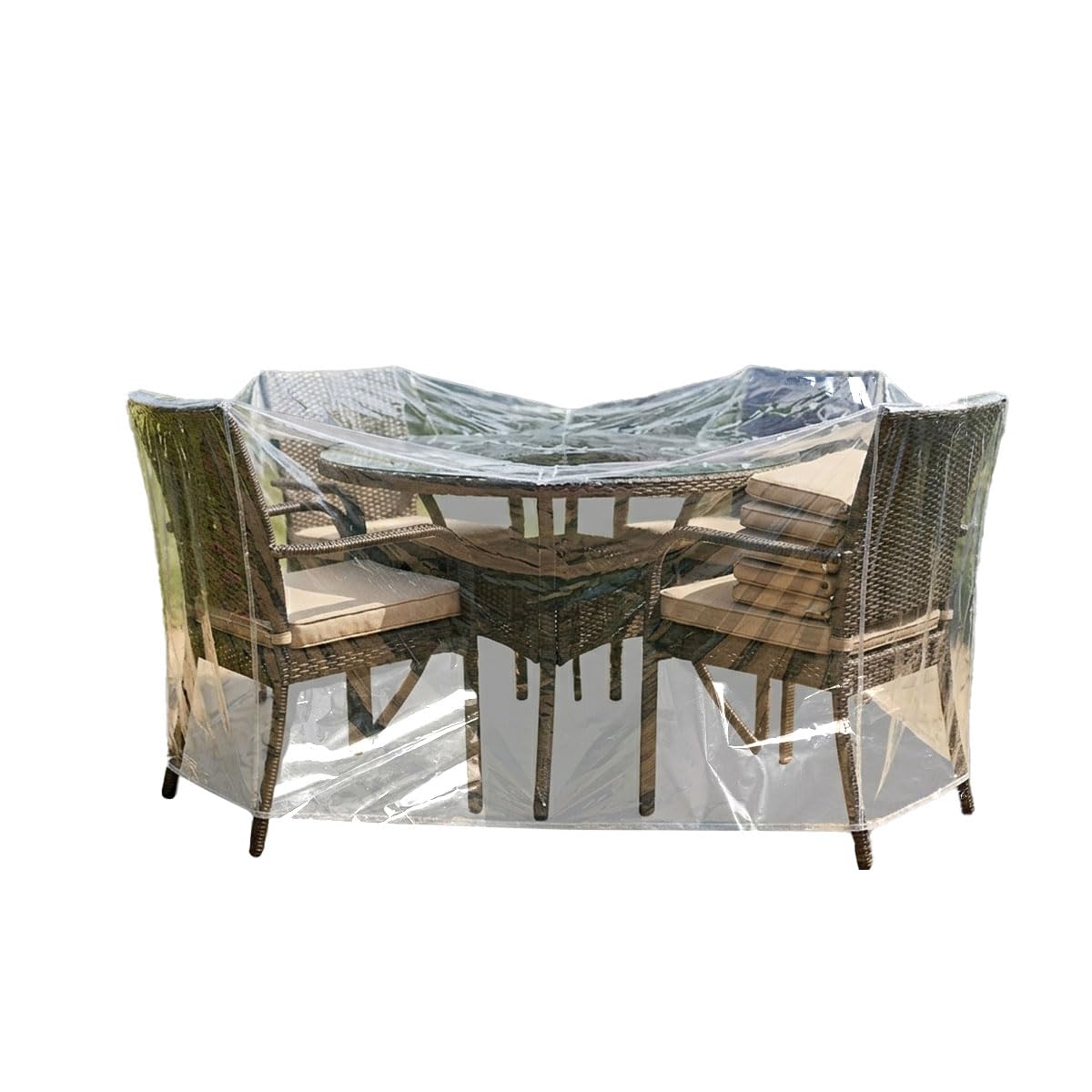 LAMINET round table cover front view showing full protection and weather resistance