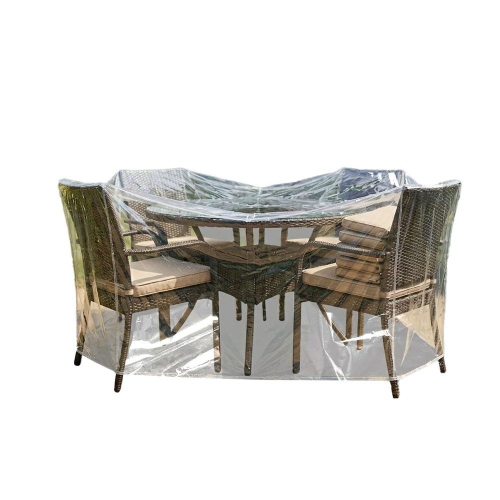 LAMINET round table cover front view showing full protection and weather resistance