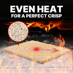 LAMPIZZERIA stone on a grill for outdoor baking and heat resistance benefit
