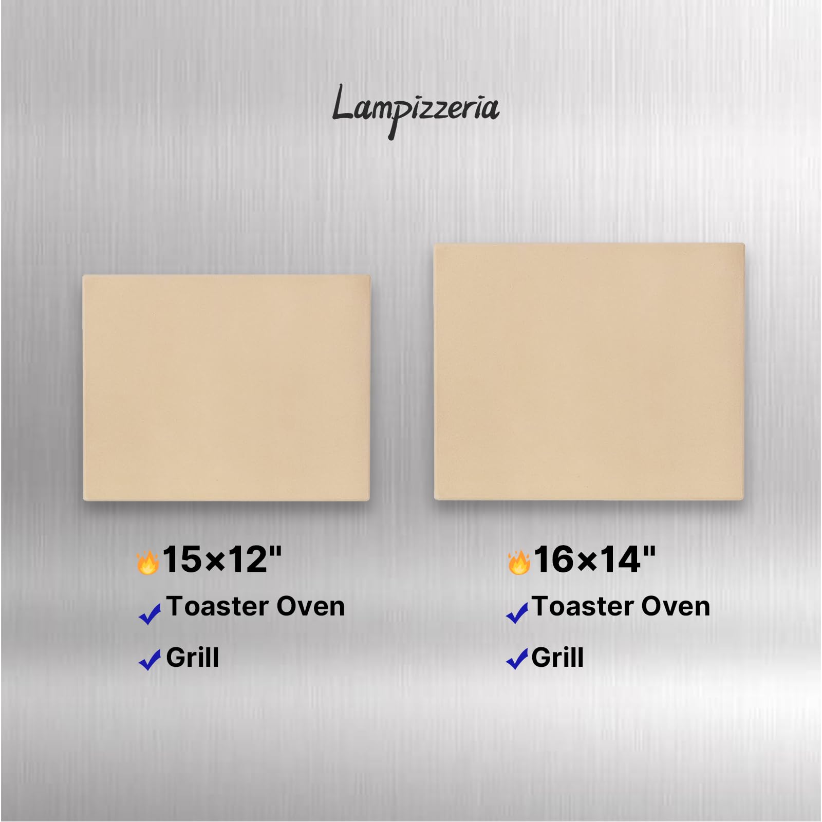 LAMPIZZERIA underside label and thickness showing durable construction benefit