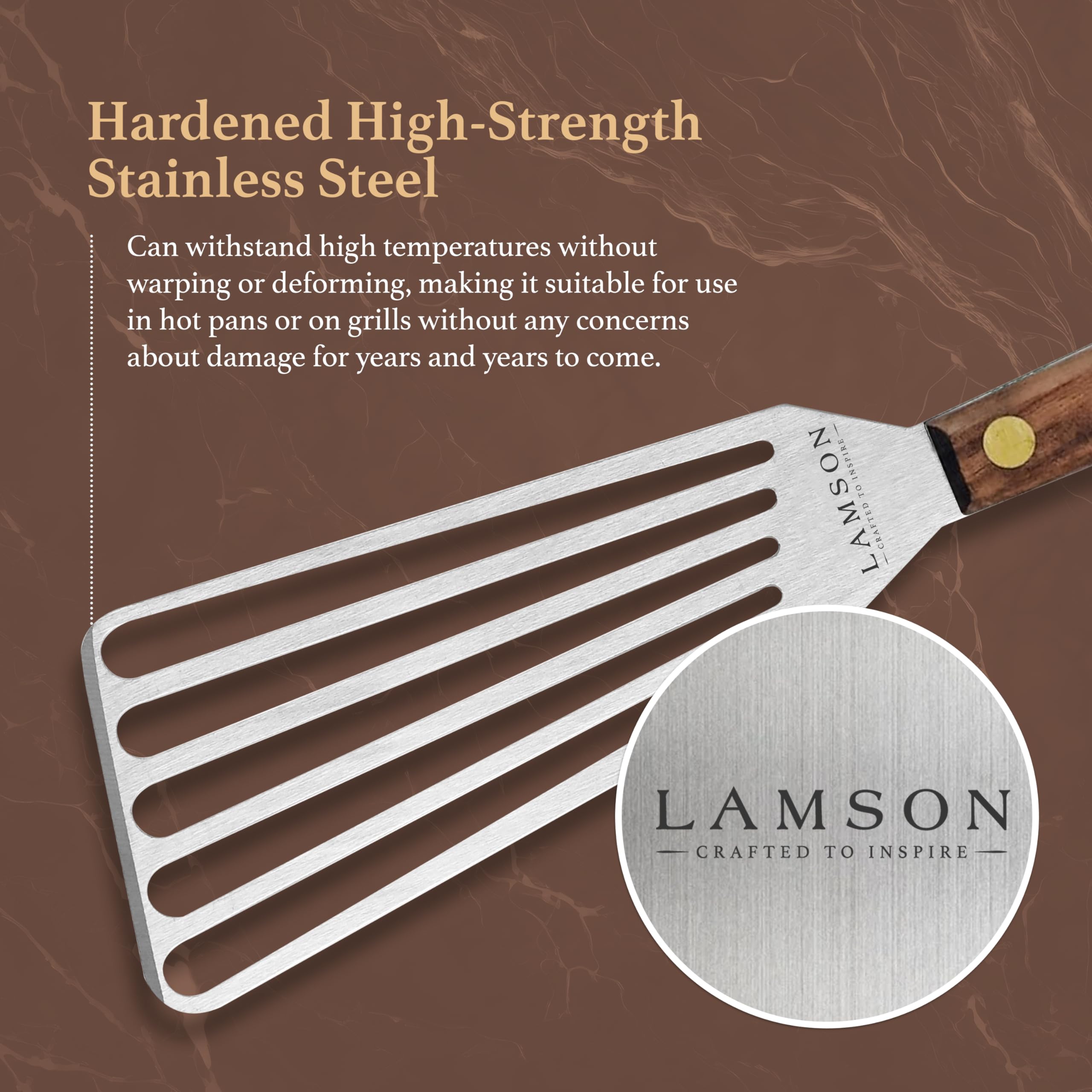 Lamson bisel flexible entrando bajo filete, precisión al voltear
