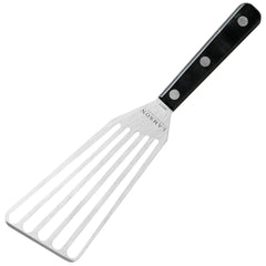 Lamson espátula frontal mostrando hoja ranurada y perfil flexible beneficio: desliza alimentos intactos