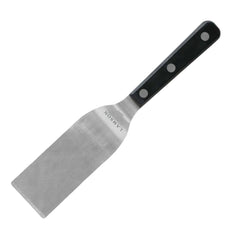 Lamson front view of small spatula showing blade and handle, precision lifting benefit