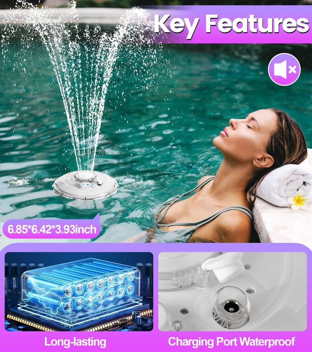 LanAqua anchor and nylon line securing fountain for stable placement