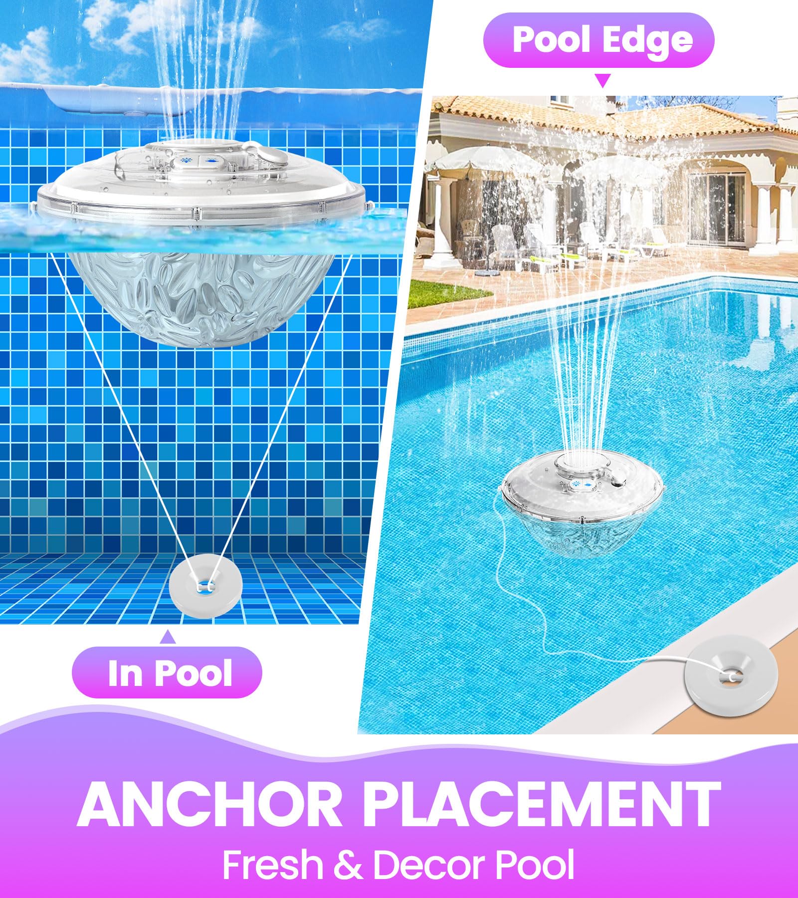LanAqua LED array and float texture for durable, bright lighting