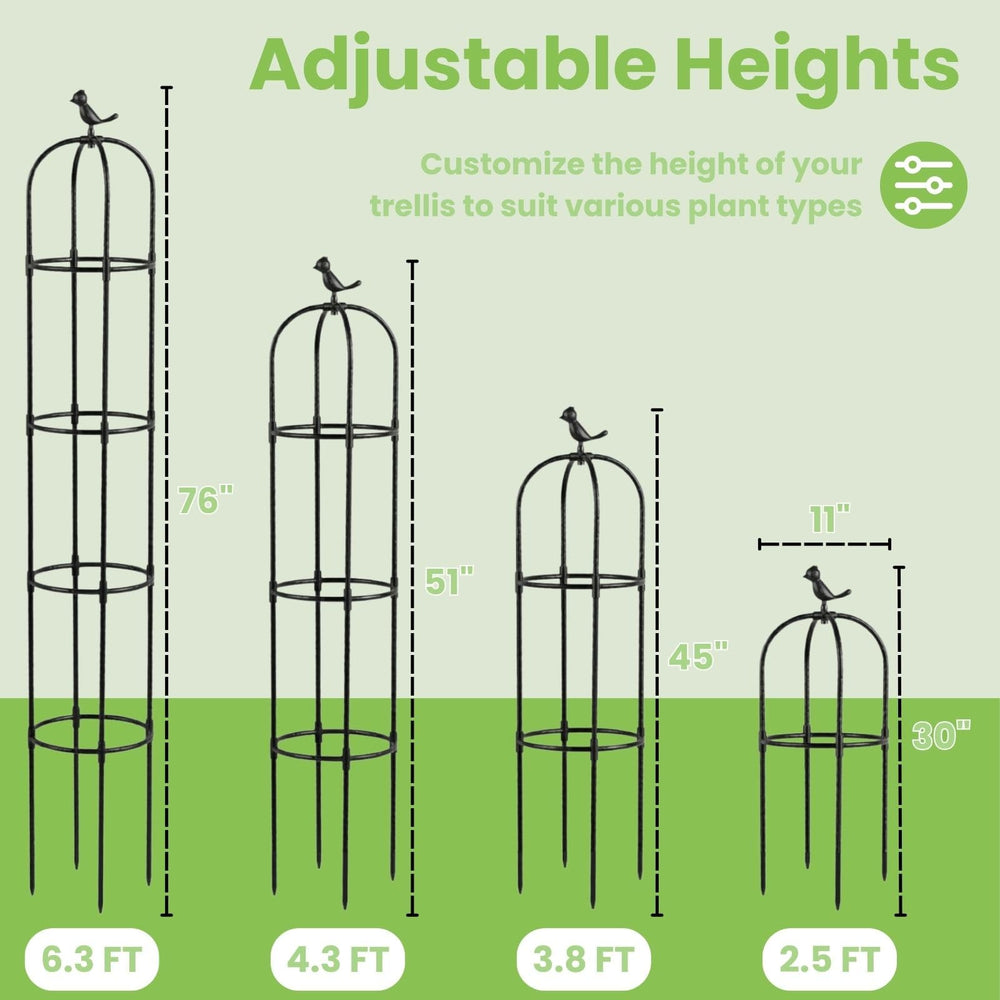 Lancisism obelisk top decoration view with interchangeable finial options