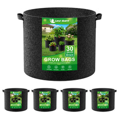 Land Guard front view of 4-pack grow bags showing product and box for quick identification