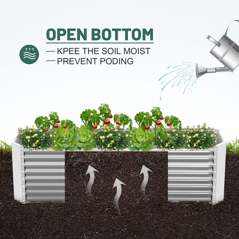 Land Guard raised bed in garden with vegetables demonstrating productive growing space