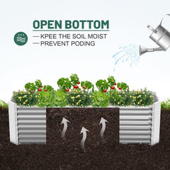Land Guard raised bed in garden with vegetables demonstrating productive growing space