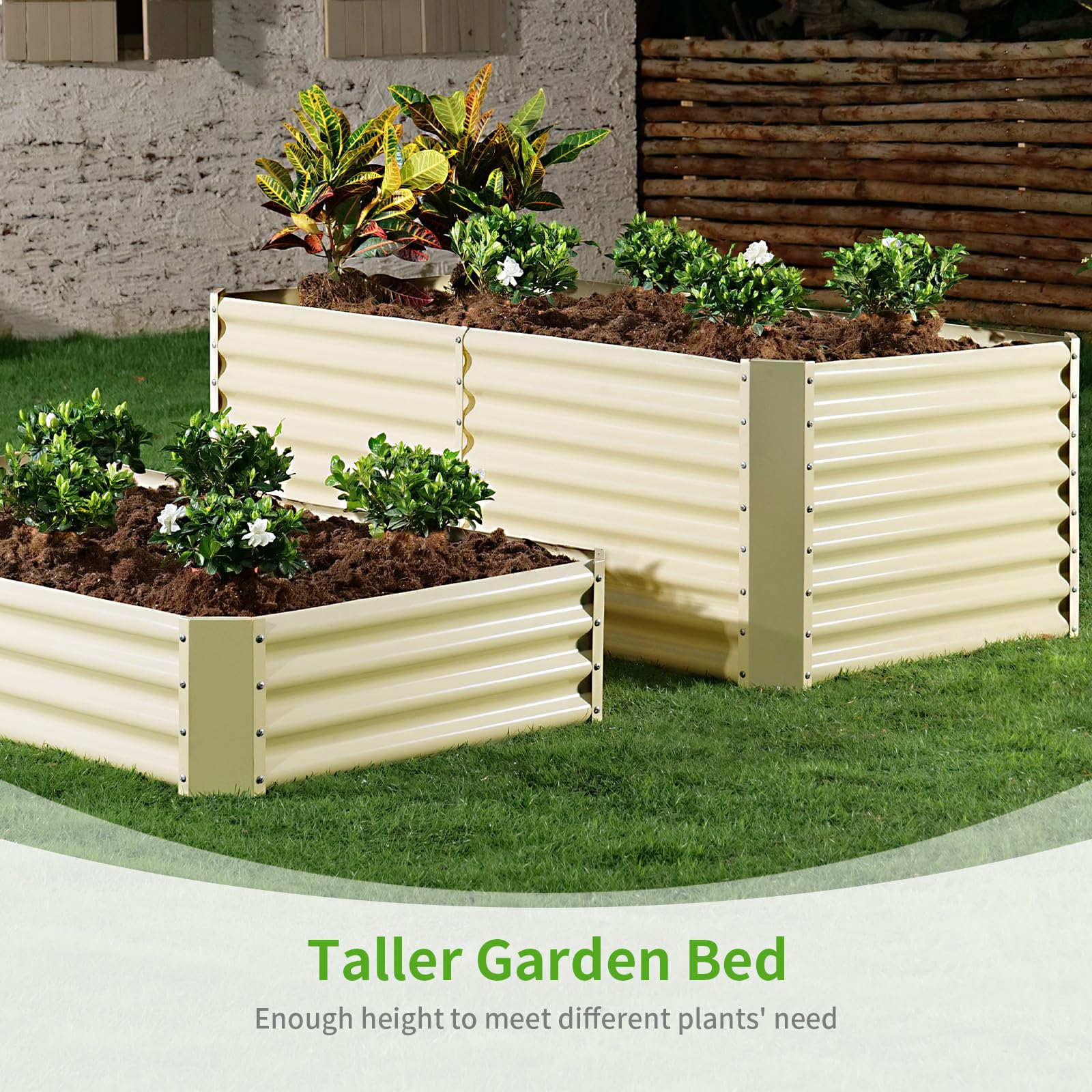 Land Guard lifestyle backyard cream yellow bed adding curb appeal benefit