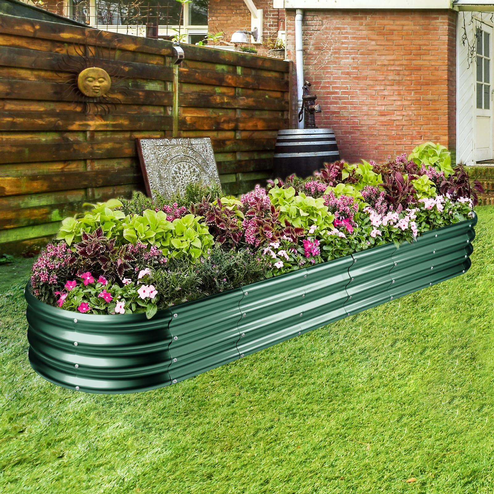 Land Guard on a patio with plants illustrating curb appeal and space saving benefit