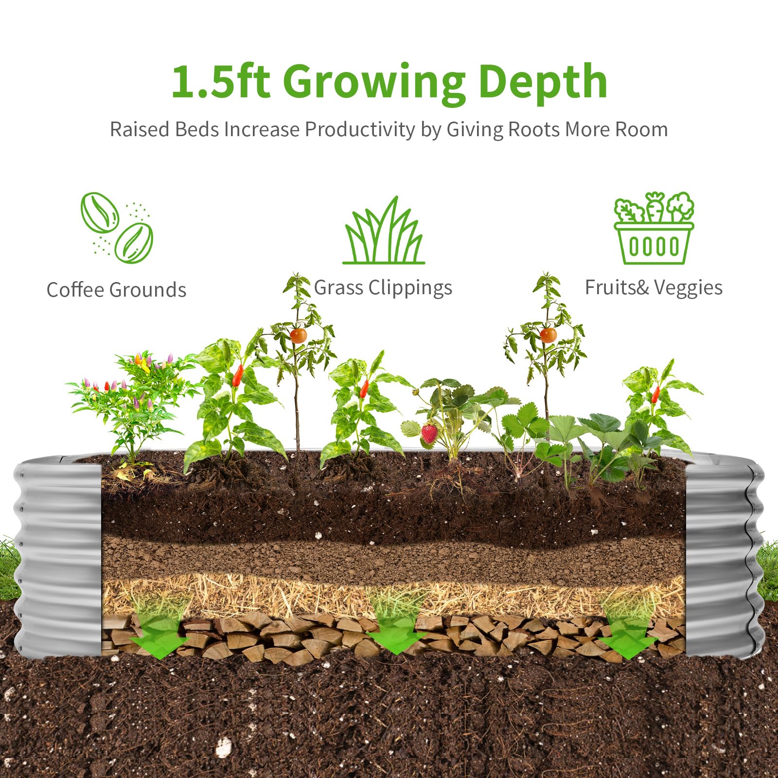 Land Guard open-base touching ground demonstrating natural drainage benefit