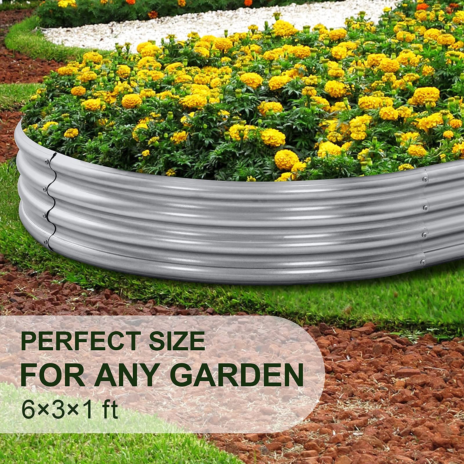 Land Guard planted bed with vegetables showing productive planting and easy access