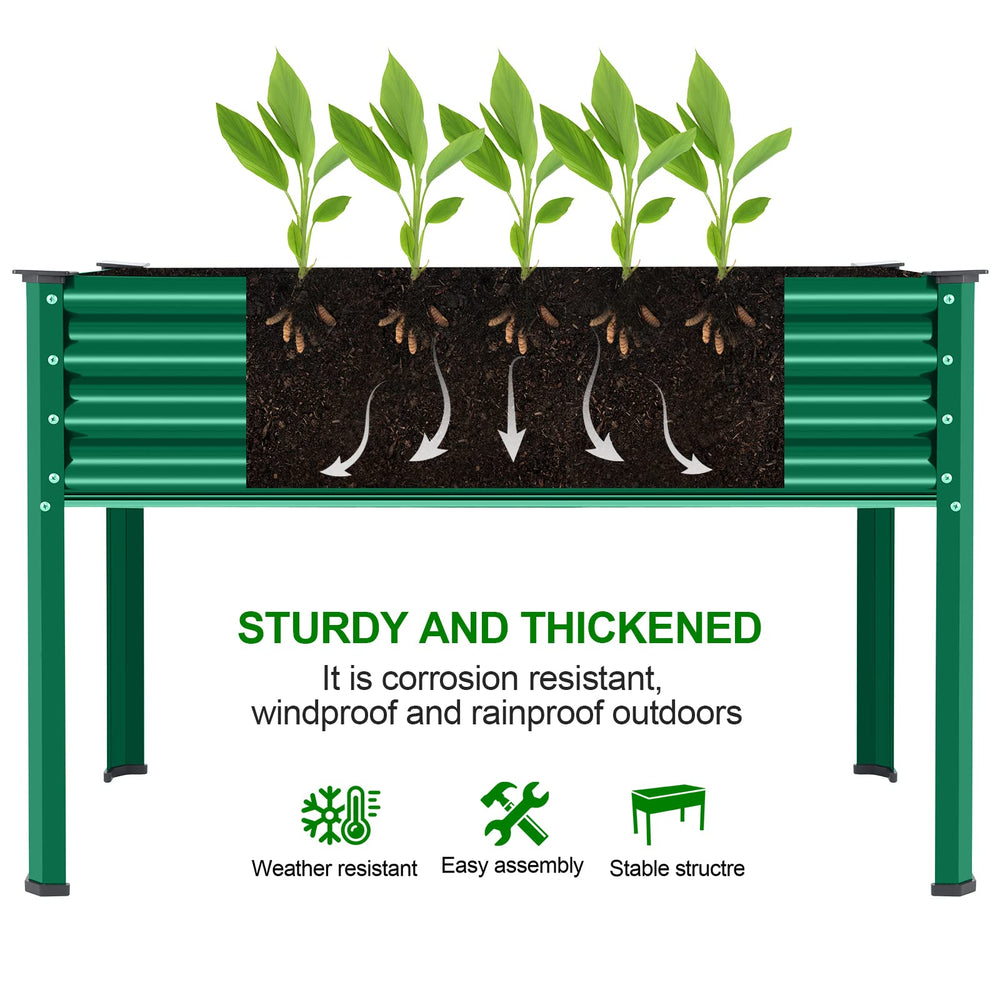 Land Guard planter filled with vegetables demonstrating productive use