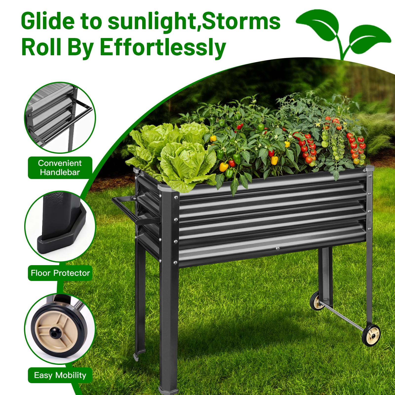 Land Guard planter beside balcony railing illustrating narrow size for small spaces