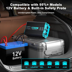 LANDERPOW remote with LED display for real-time battery monitoring