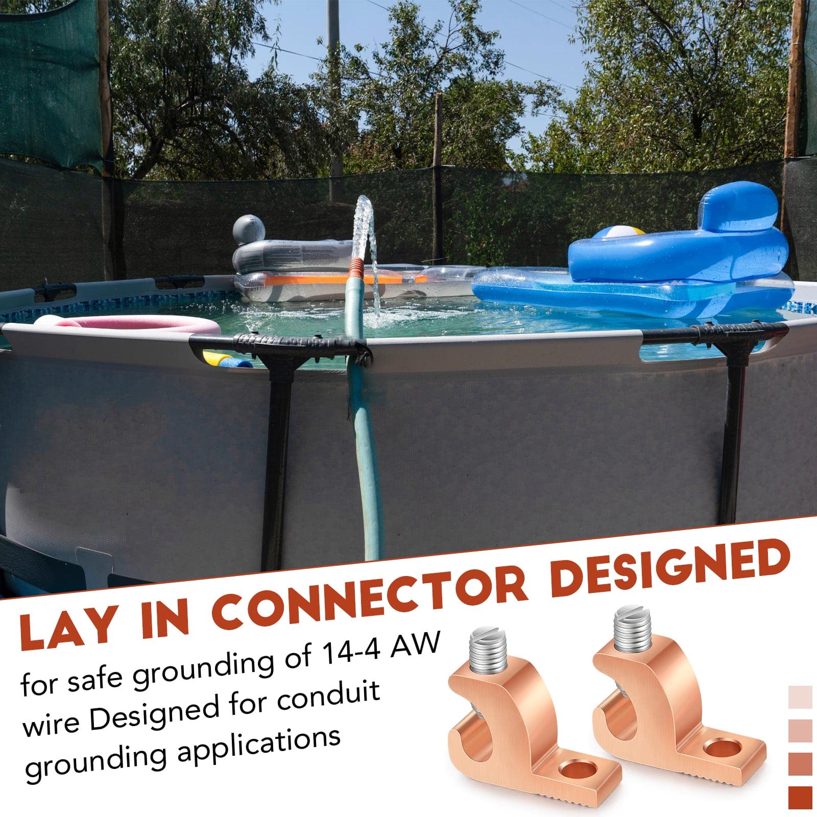 Landhoow stainless steel screw detail showing secure clamp and corrosion resistance