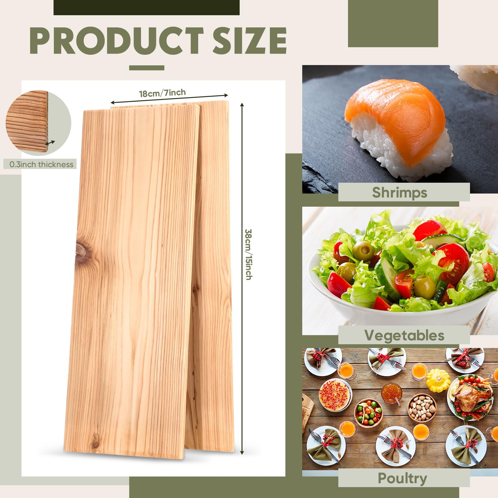 Landical close-up cedar grain texture highlighting natural wood and slow-smoking benefit
