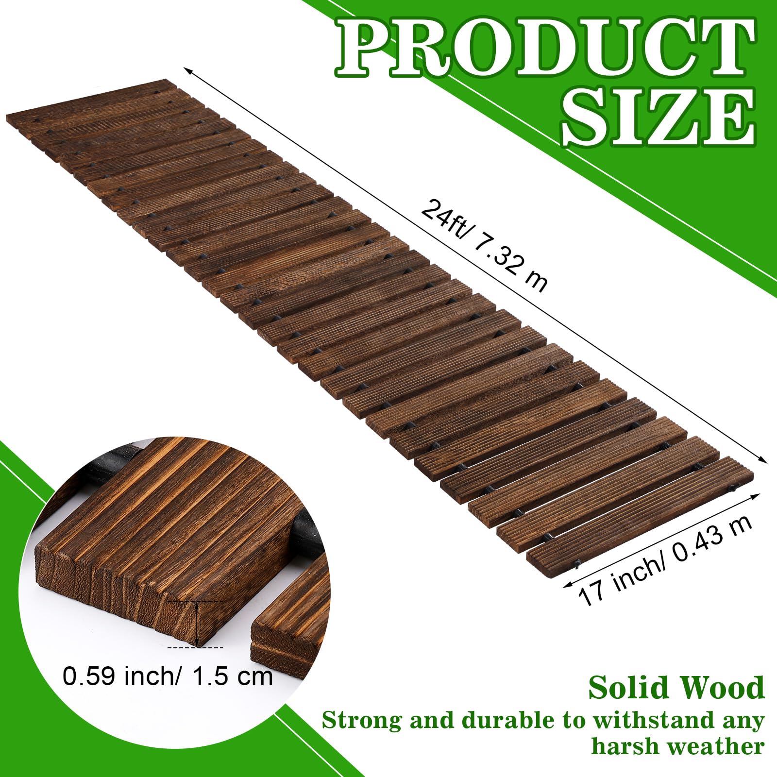 Landical close-up of cedar wood texture showing natural grain for slip resistance