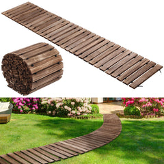 Landical front view of full 24ft cedar pathway showing neat finish and coverage