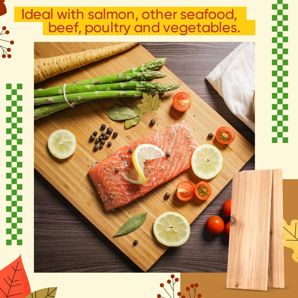 Landical plank in backyard BBQ scene demonstrating easy entertaining and flavor benefit