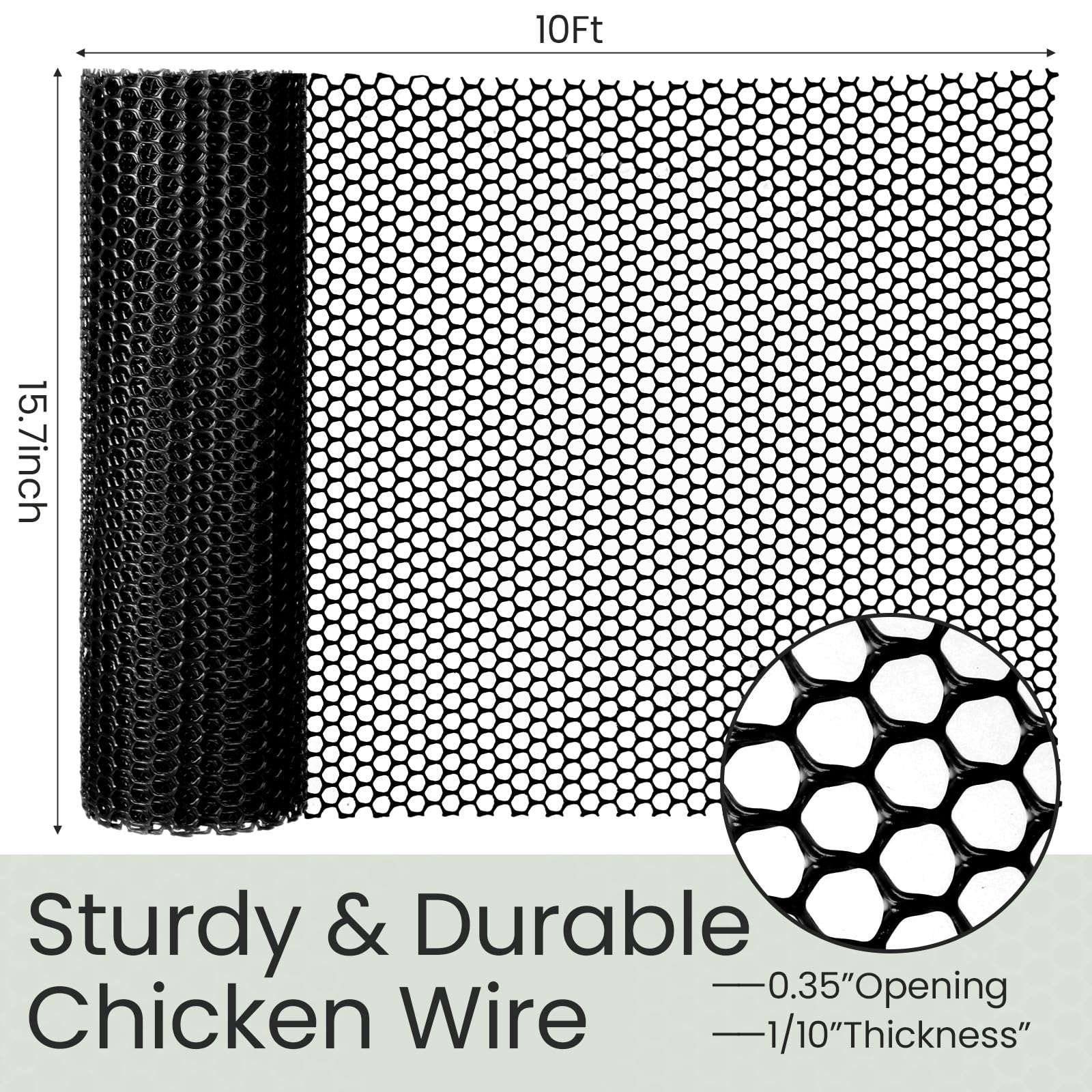 Landical unrolled mesh close-up showing hex pattern and secure containment