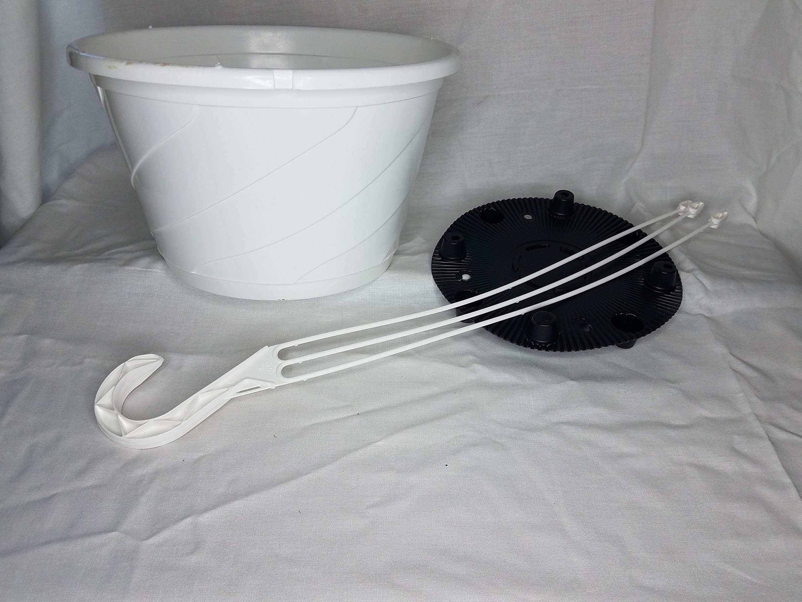 Landmark Plastics basket filled with trailing flowers showing visual impact and space for plants