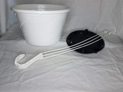 Landmark Plastics basket filled with trailing flowers showing visual impact and space for plants