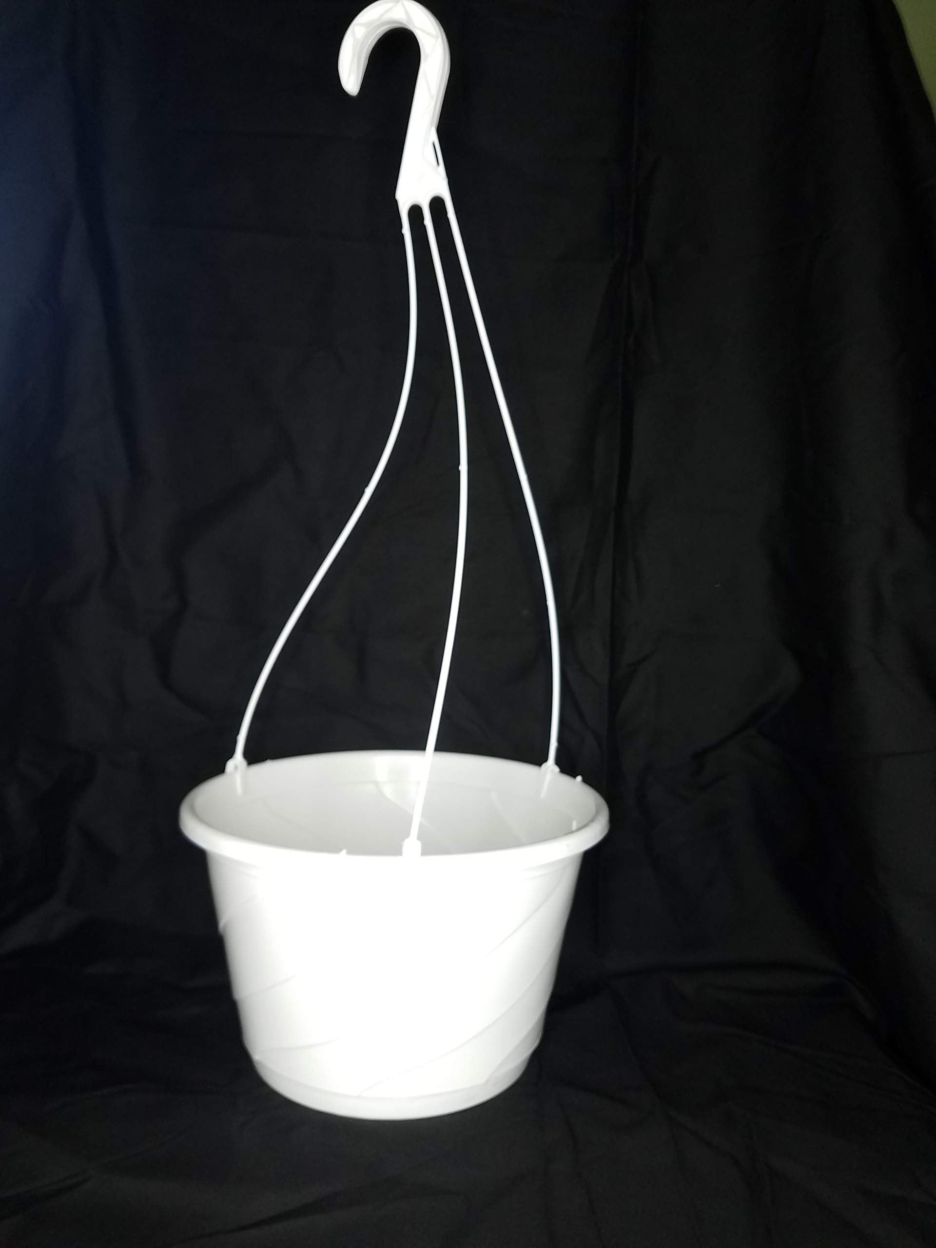 Landmark Plastics hanger detail with 19-inch three-strand plastic hanger showing secure attachment