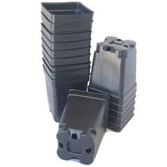 Landmark Plastics front view of stacked pots showing quantity and durable design benefit
