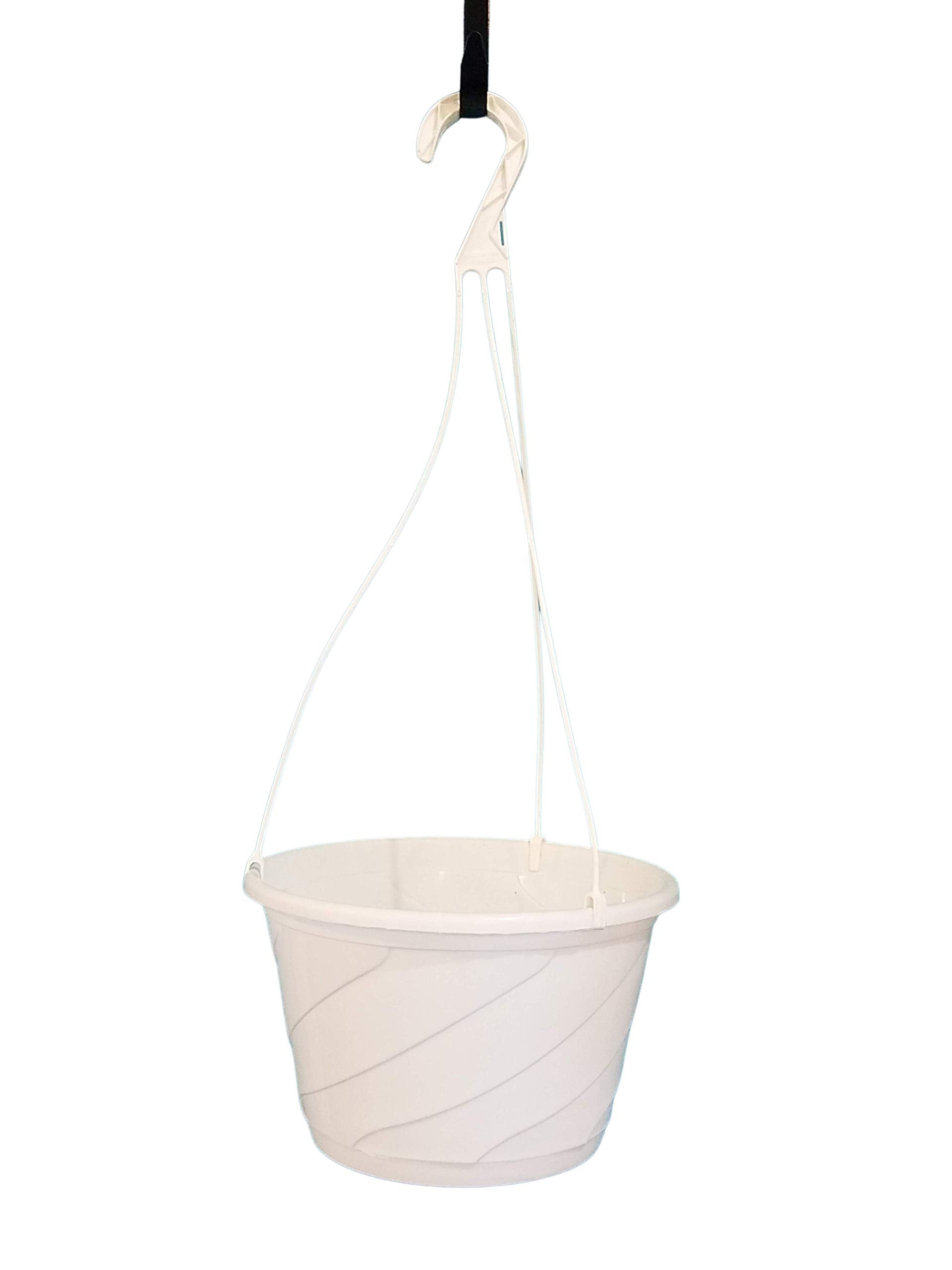 Landmark Plastics front view white basket showing shape and curb appeal