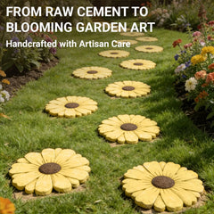 Landoraloria detailed hand-painted daisy center adding decorative charm to garden