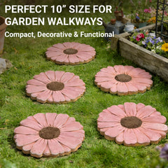 Landoraloria detailed hand-painted pink daisy design adding decorative charm