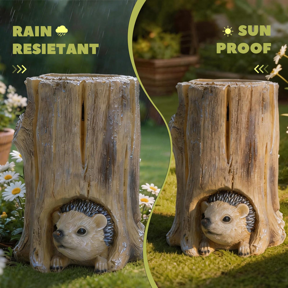 Landoraloria hedgehog detail closeup adding whimsical character to outdoor decor