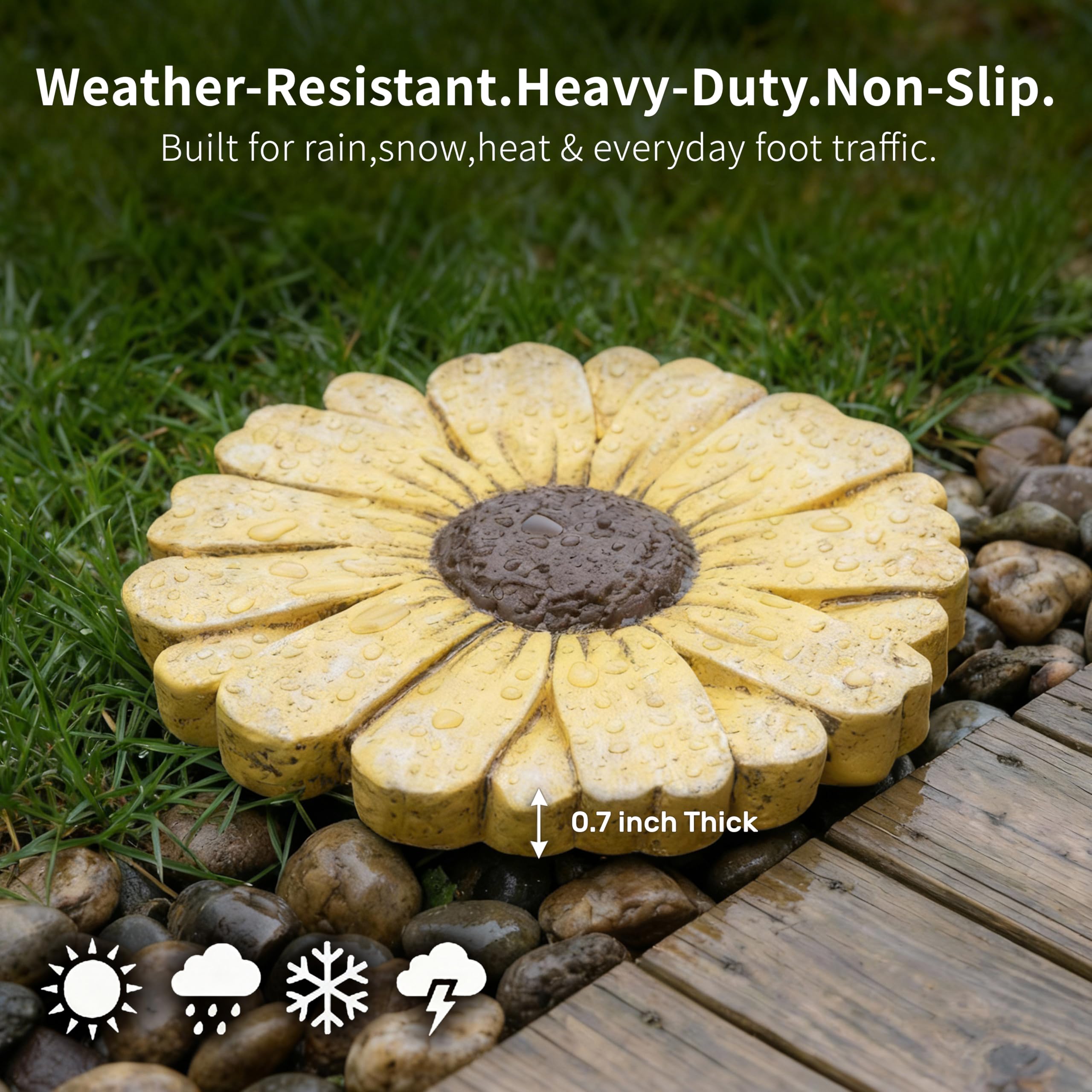 Landoraloria patio arrangement showing stepping stone enhancing outdoor living space