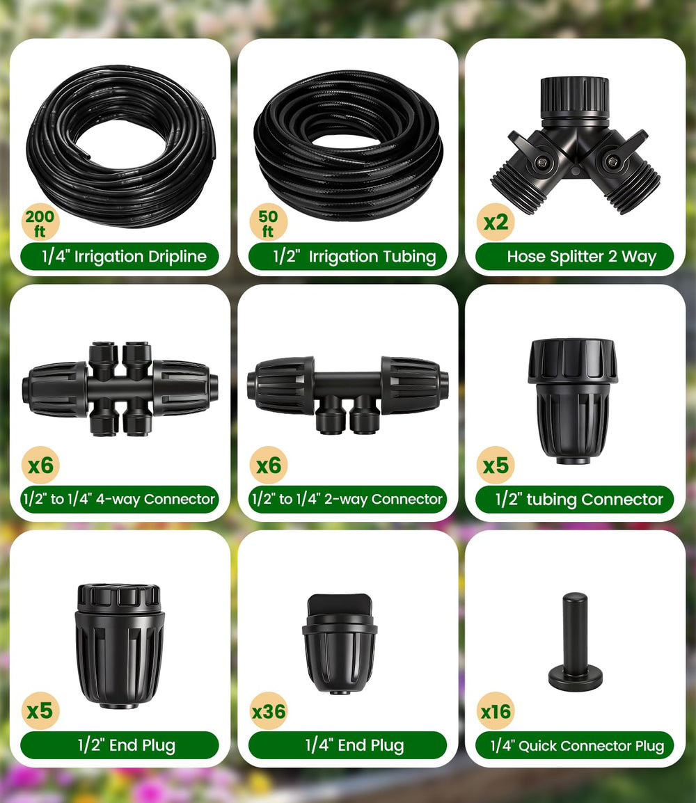 Landtouch quick connectors image displaying 2-way and 4-way fittings for easy branching