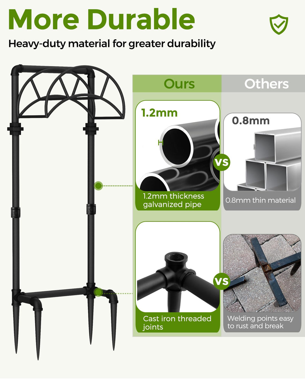 LAND·VOI lifestyle patio setup showing portable hose storage that keeps yards neat