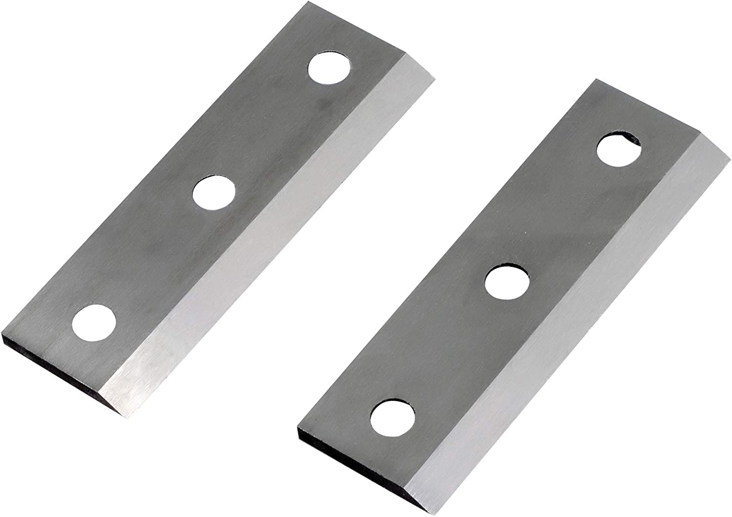 Landworks replacement blades front view showing two knives and bolt holes, durable fit