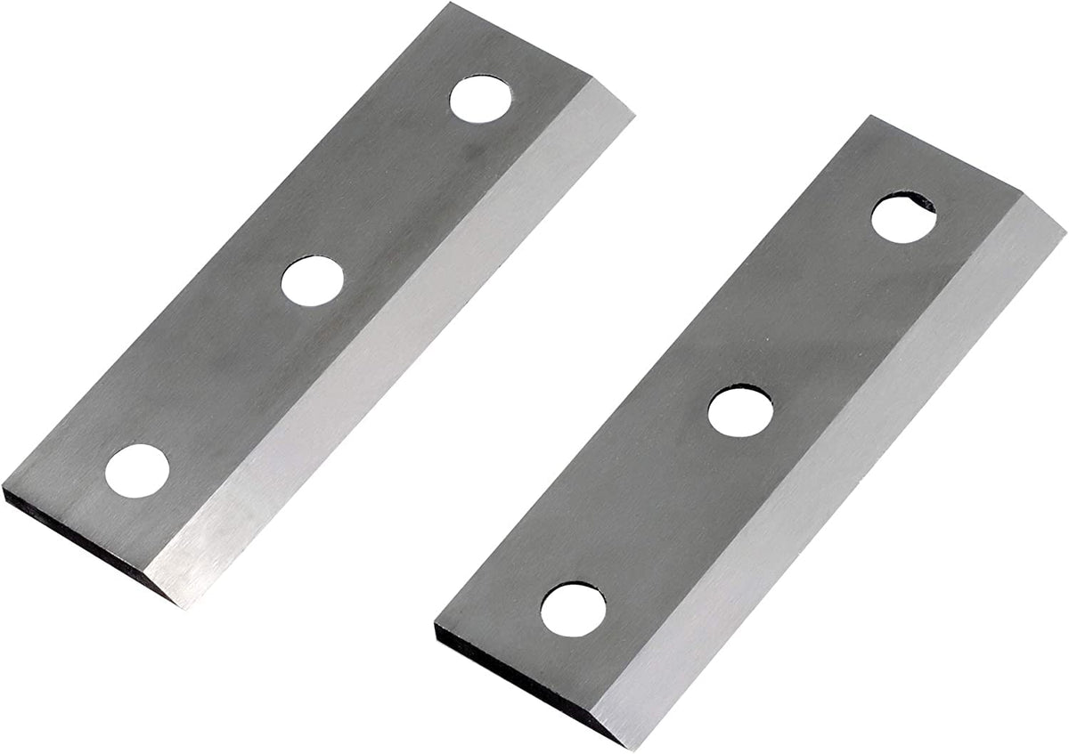 Landworks replacement blades front view showing two knives and bolt holes, durable fit