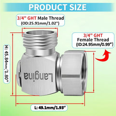 Langina close-up of 90-degree internal angle illustrating kink protection