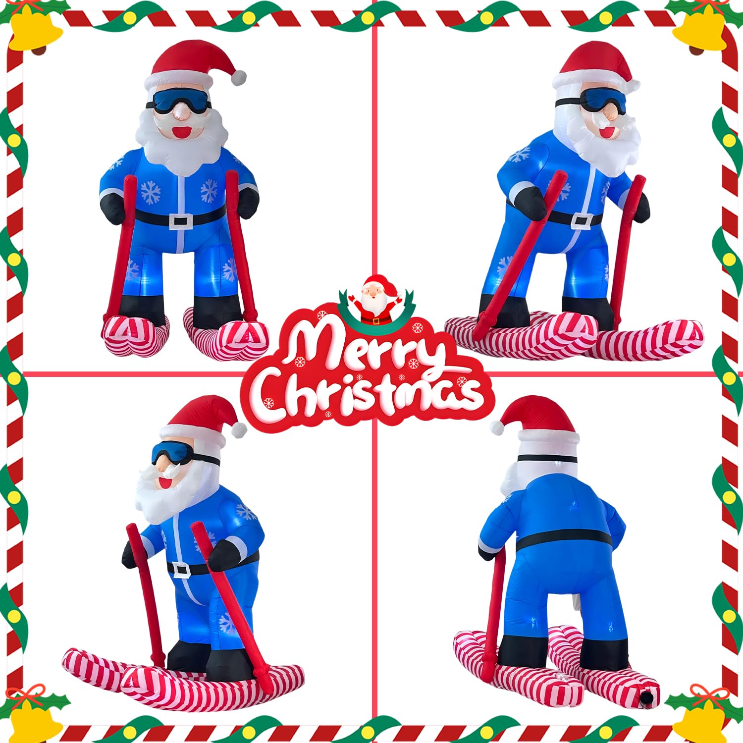 LANGXUN blower inflating Santa quickly for fast setup convenience