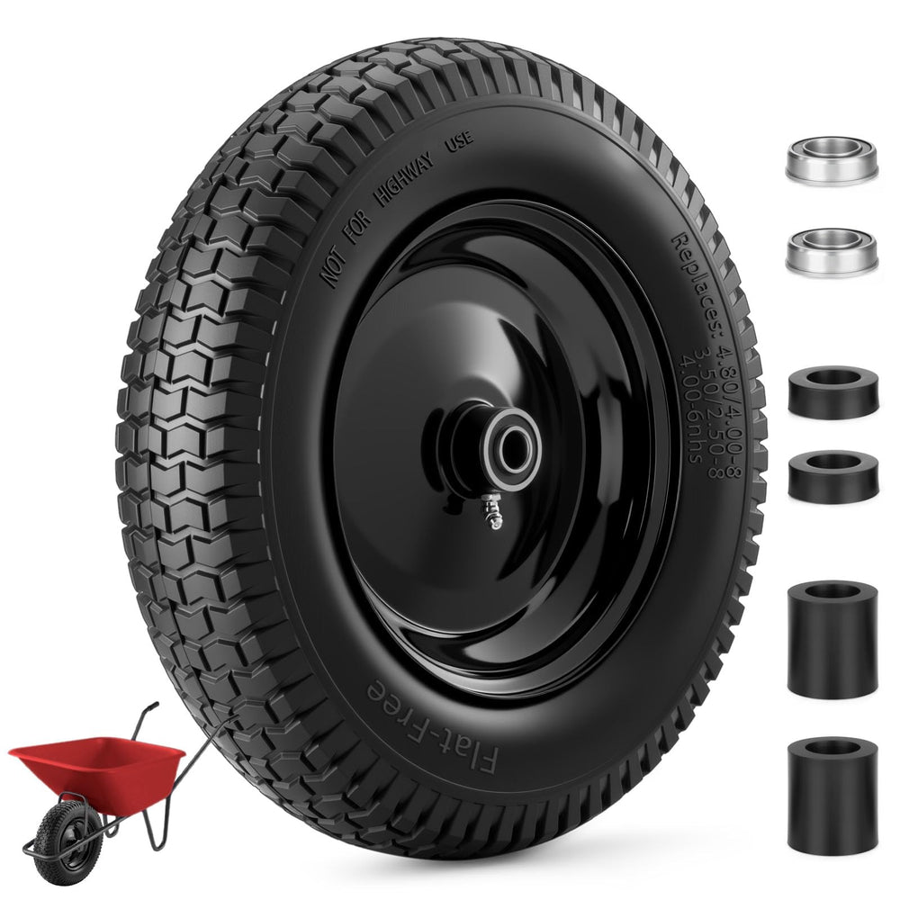 lanjiajia front view of 14.5 inch wheel showing durable design and easy fit