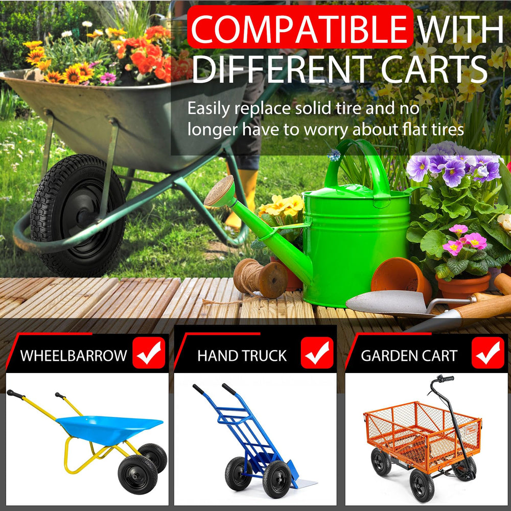 lanjiajia wheel installed on wheelbarrow demonstrating smooth handling