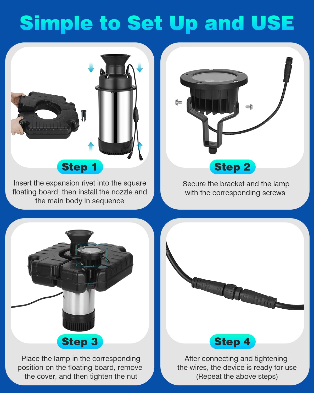 Lanmun power cord and timer control showing flexible placement benefit