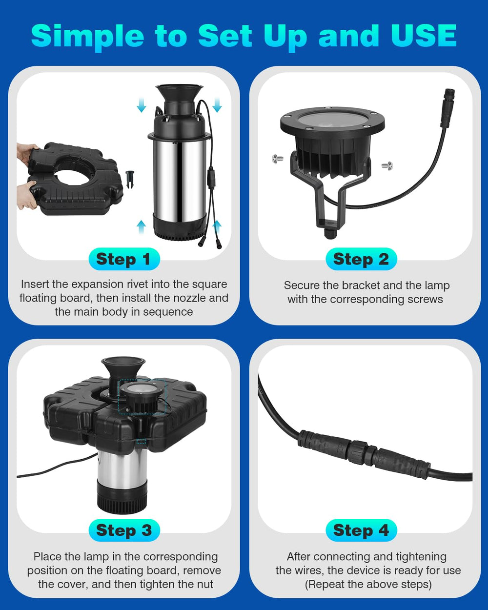 Lanmun power cord and timer control showing flexible placement benefit