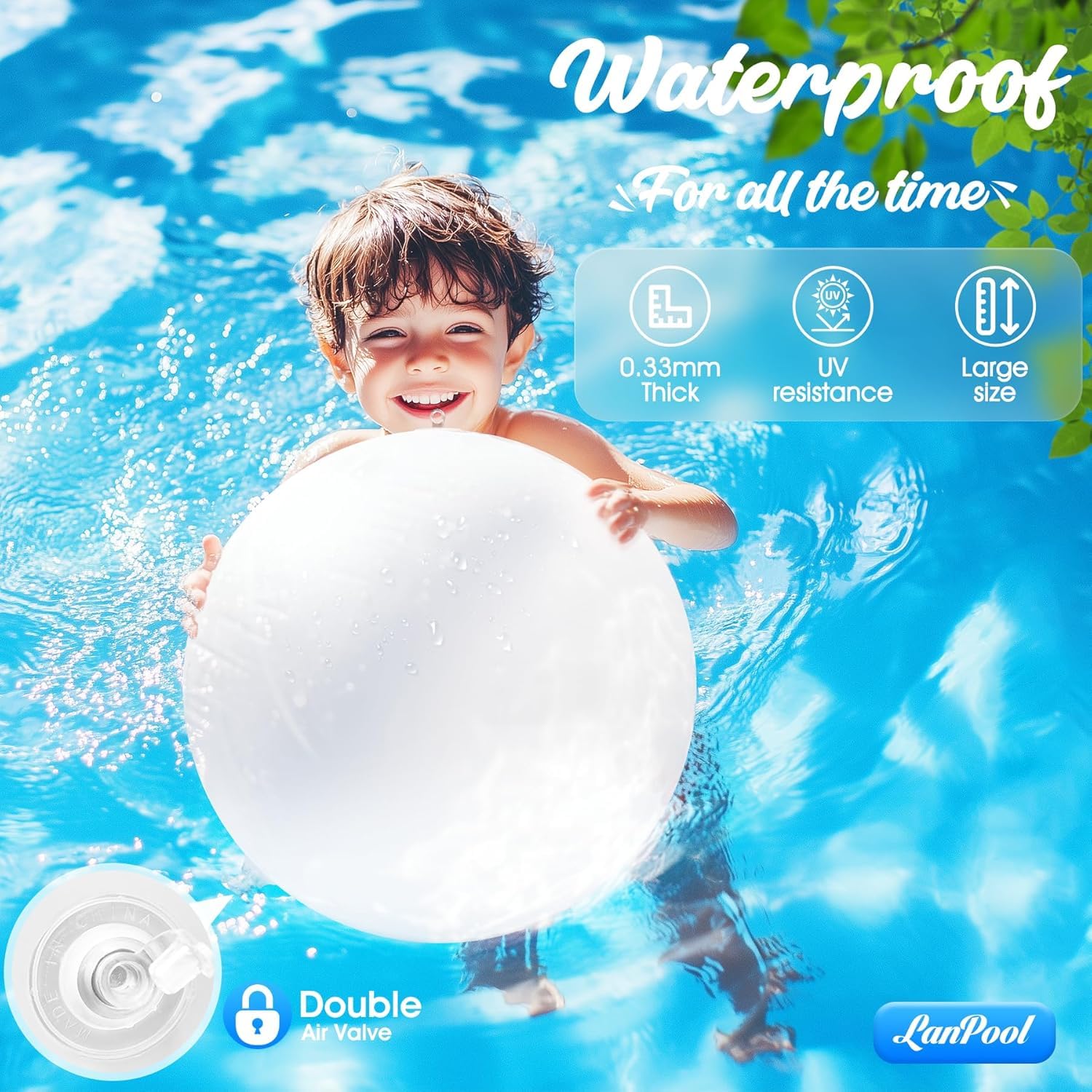 LanPool floating lights in a pool at night enhancing party atmosphere