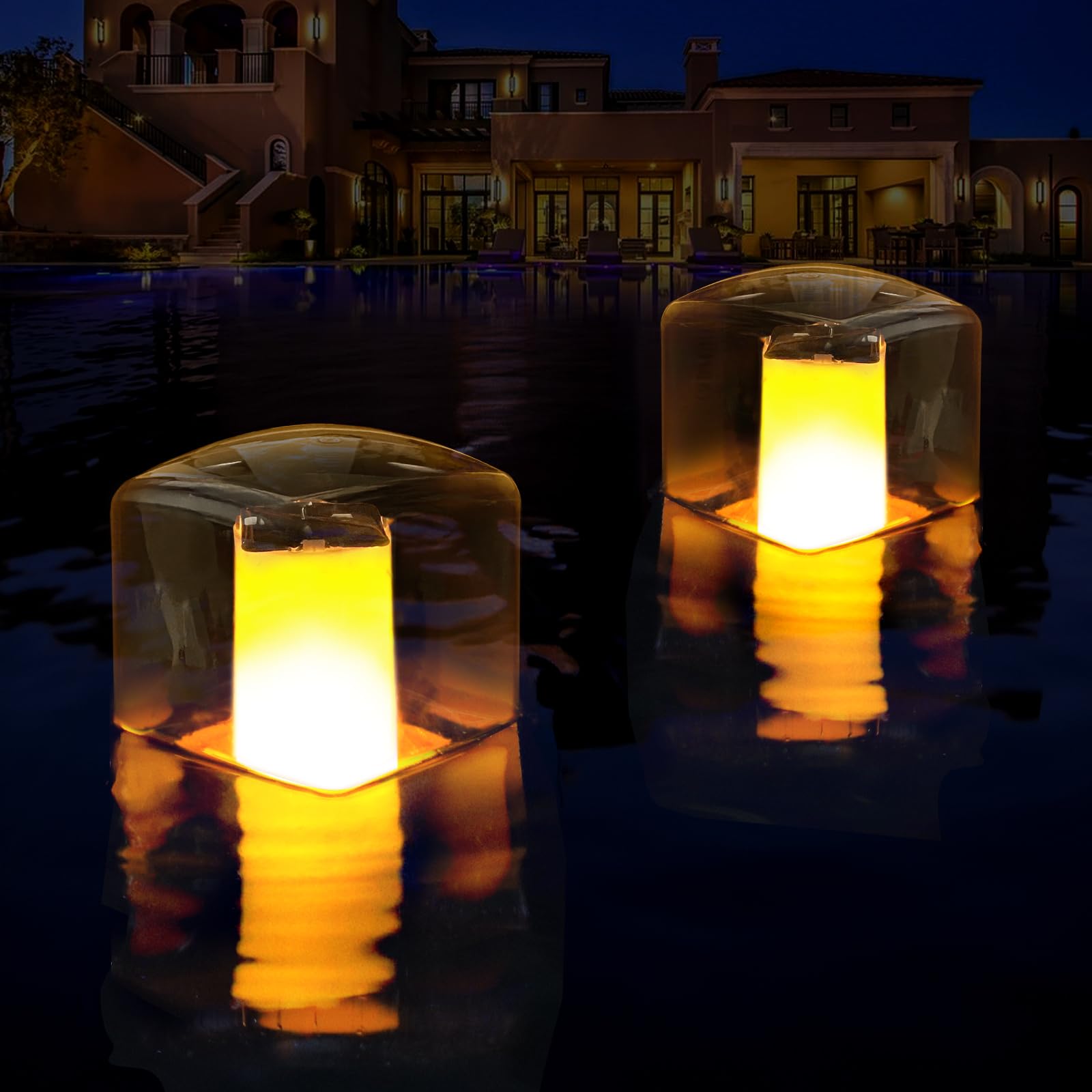 LanPool front view showing square floating light and modern design benefit