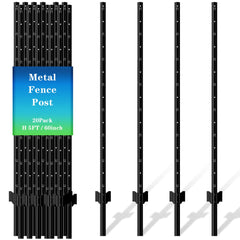 Lansybel front view of 20-pack U-posts showing sturdiness and quick setup benefit