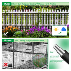 Lansybel rolled fence attached to wood posts demonstrating quick installation and stability