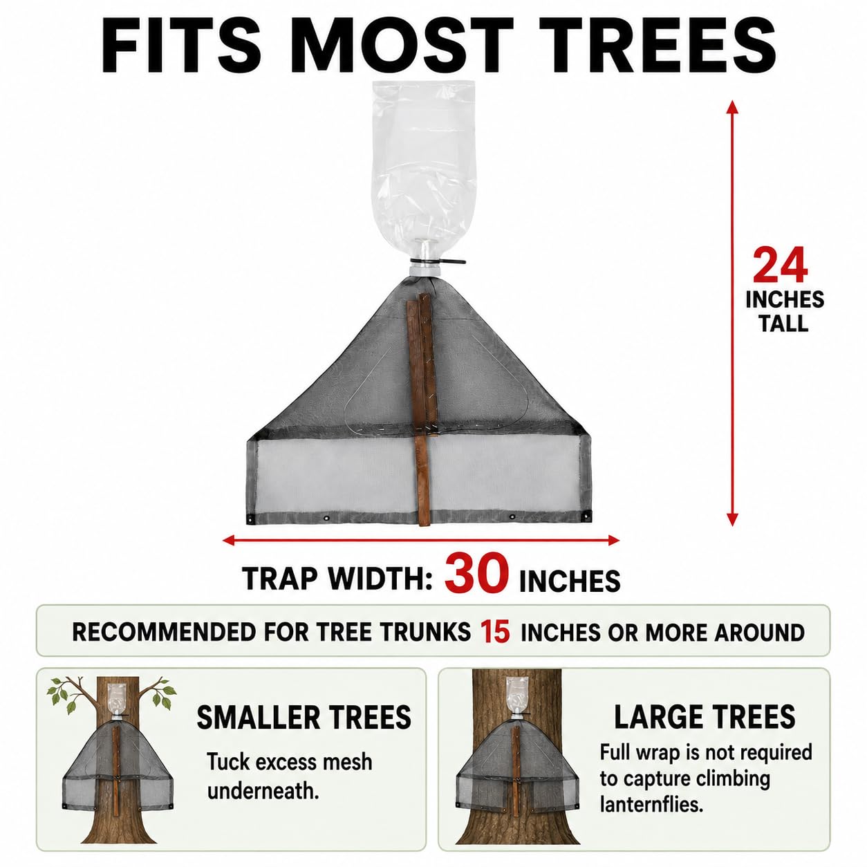 LanternFly Trap Co full collection bag showing when to replace for continued performance